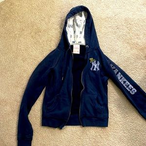 Victorias Secret PINK Yankees zip up sweatshirt